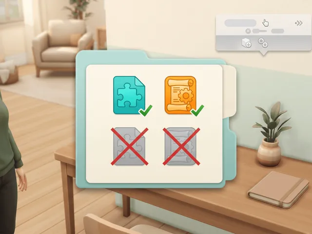Two identical pairs of mod files in one folder, with the second pair crossed out